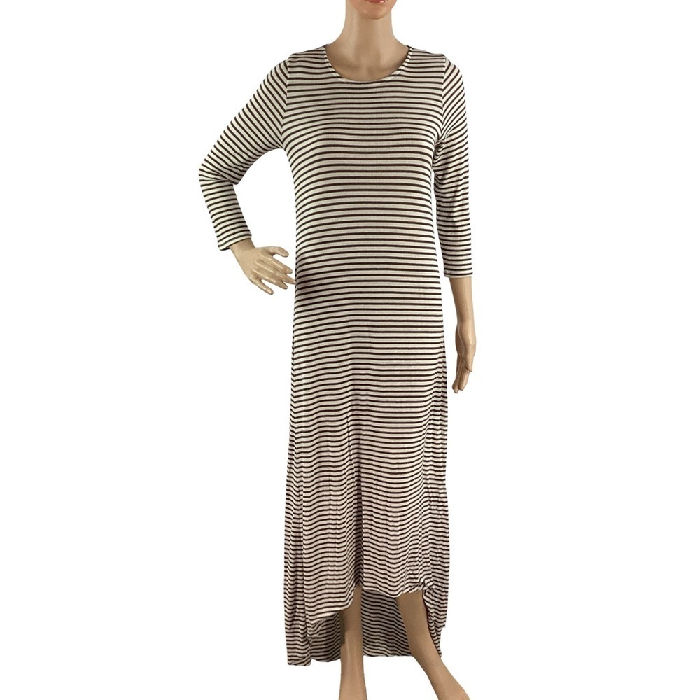 Rachel Pally Rib Joey Maxi Dress Alloy Stripe Size S